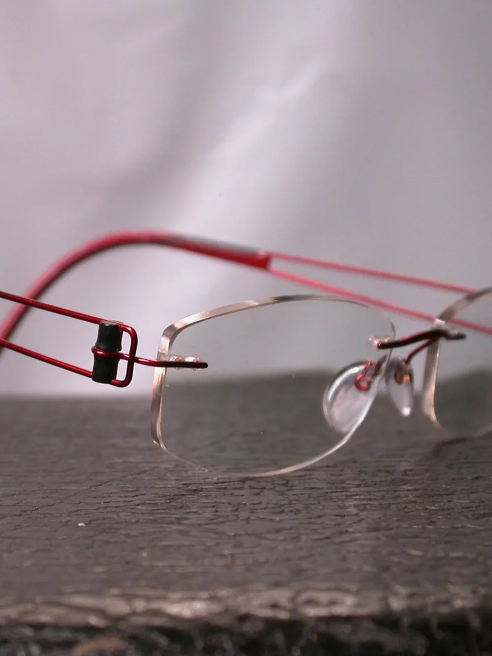 Silhouette Titan Frameless Bright Red Wire Eyeglasses Made in Austria